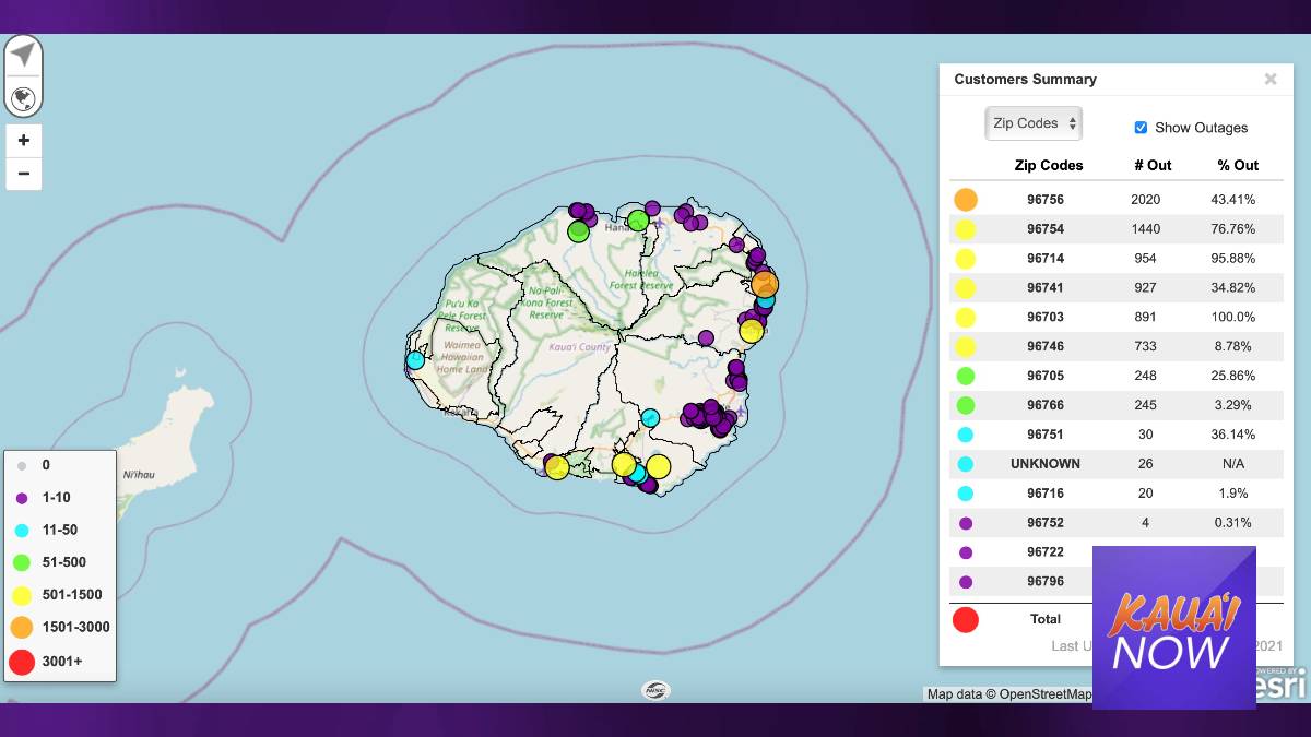 Power Outages Reported Islandwide : Kauai Now : Kauai News & Information