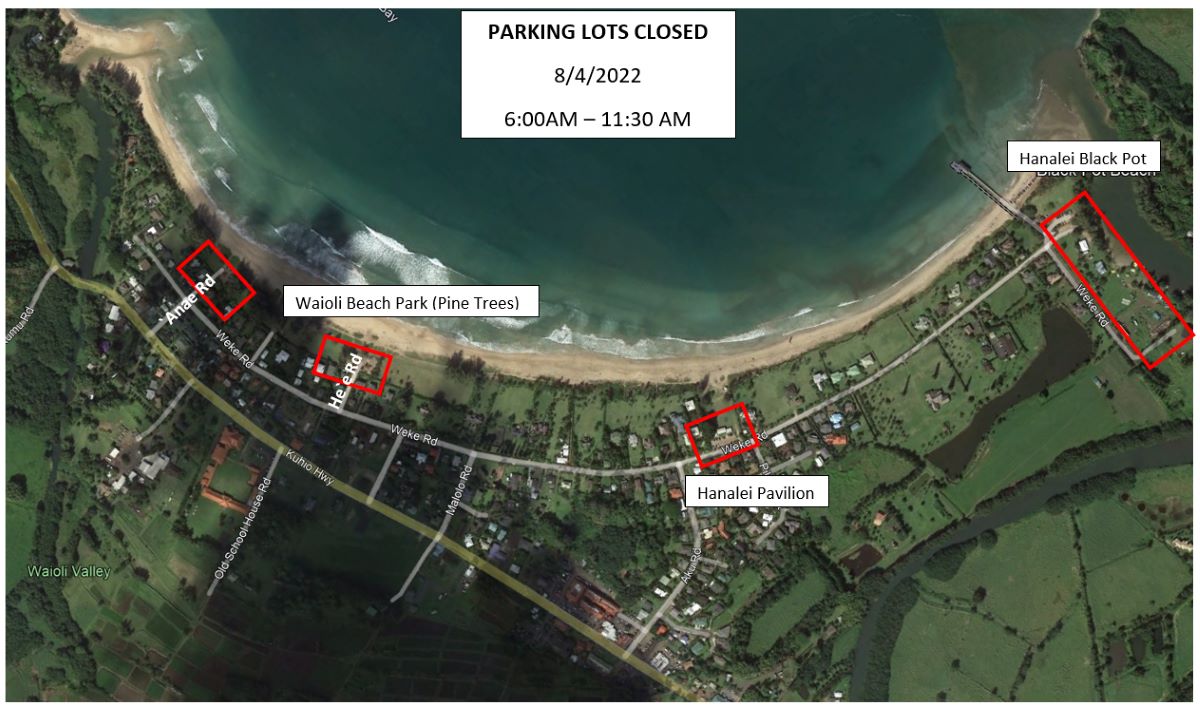 Hanalei Beach Parking Lots To Be Closed Resized 